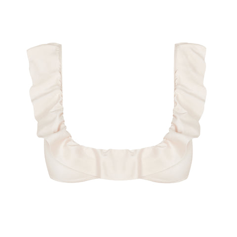 Scoop Top in White Pearl