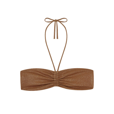 Halter Top in Bronzed Brown