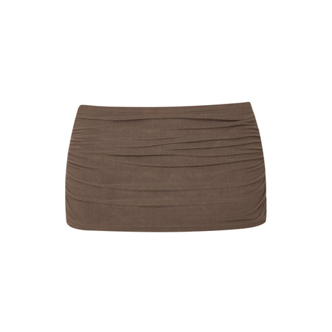 Skort in Chestnut Corduroy