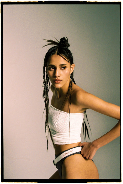 Hills Top and Skirt White