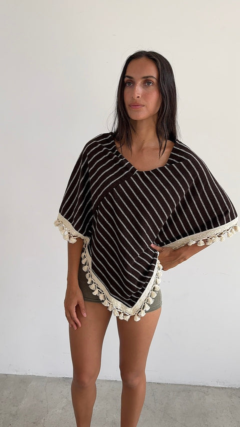 Poncho Stripes in Marmol Brown