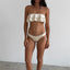 Bandeau Volantes in White Pearl