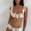 Wave Volants in White Pearl