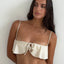 Petal Bandeau Top in White Pearl