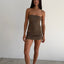 Skort in Chestnut Corduroy