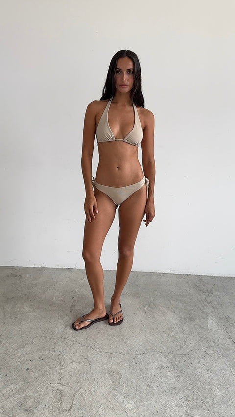 Wide Triangle in Sand Corduroy
