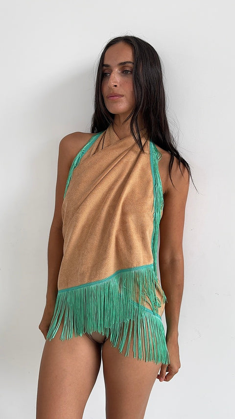 Crossed Poncho in Sand Lagoon