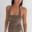 Skort in Chestnut Corduroy