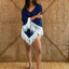 Poncho in Navy Blue