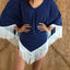 Poncho in Navy Blue
