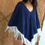 Poncho in Navy Blue