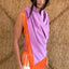 Crossed Poncho in Lavender Tangerine