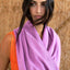 Crossed Poncho in Lavender Tangerine