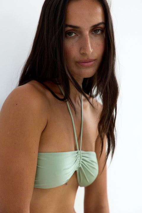 Halter Top in Sage Green
