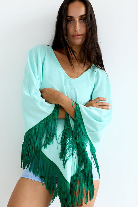 Poncho in Sea Glass
