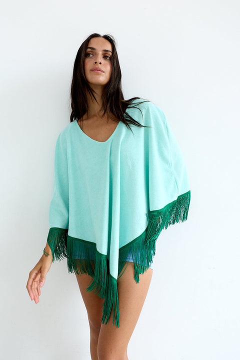 Poncho in Sea Glass