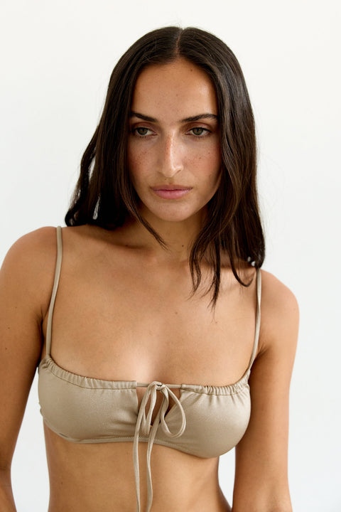 Knot Bandeau in Golden Sand