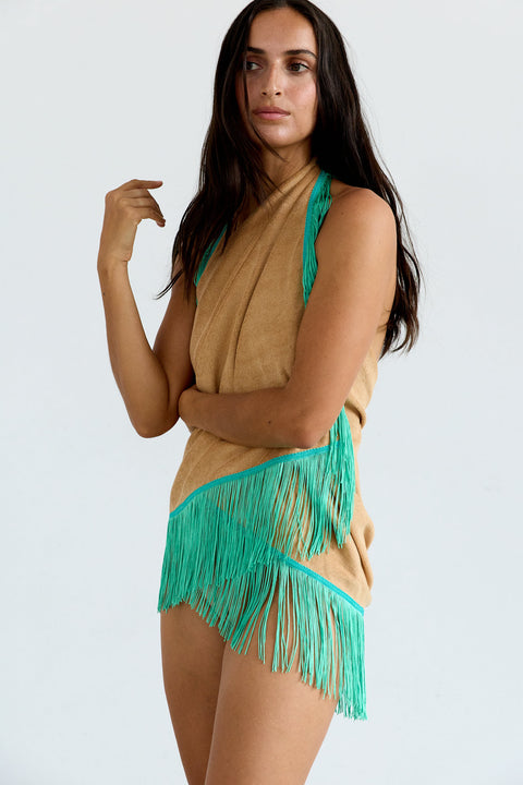 Crossed Poncho in Sand Lagoon