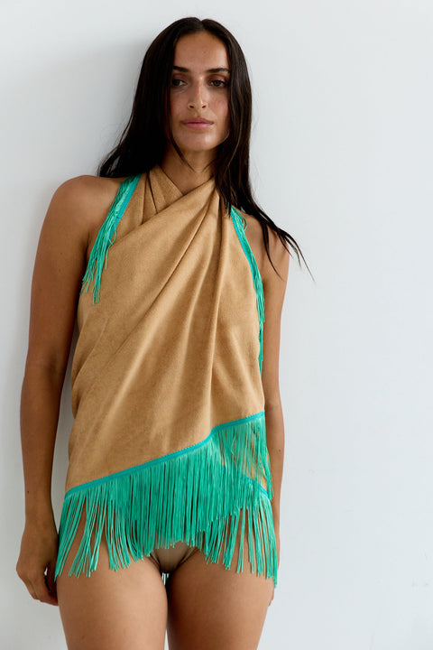 Crossed Poncho in Sand Lagoon