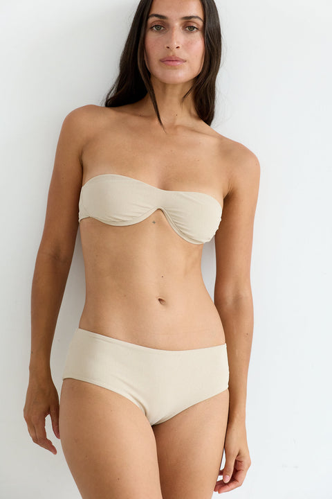 Underwire Strapless in Sand Corduroy
