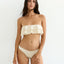 Bandeau Volantes in White Pearl