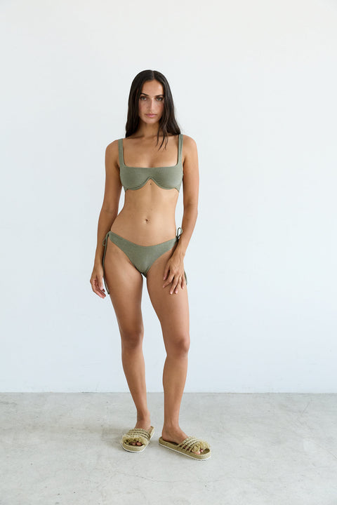 Underwire Top in Cactus Green