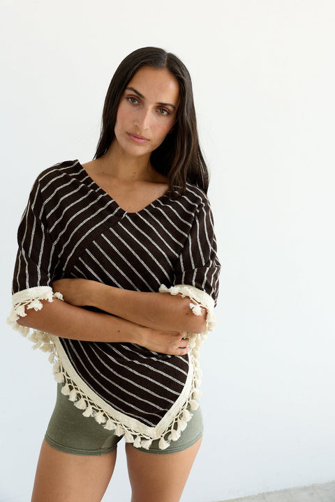 Poncho Stripes in Marmol Brown