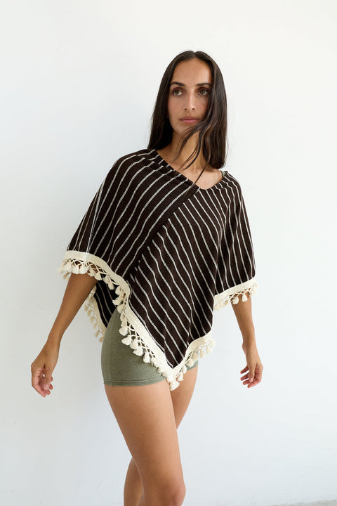 Poncho Stripes in Marmol Brown