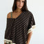 Poncho Stripes in Marmol Brown