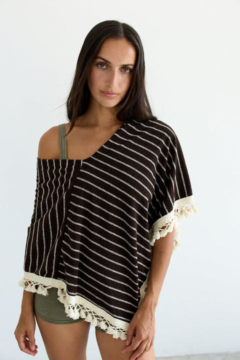 Poncho Stripes in Marmol Brown