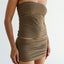 Tube Top in Chestnut Corduroy