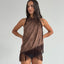Crossed Poncho Cacao