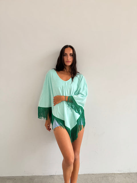 Poncho in Sea Glass