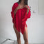 Poncho in Poppy Red